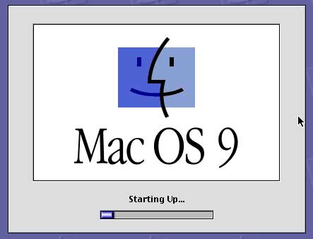 MAC OS 9 booting up on Intel based Mac